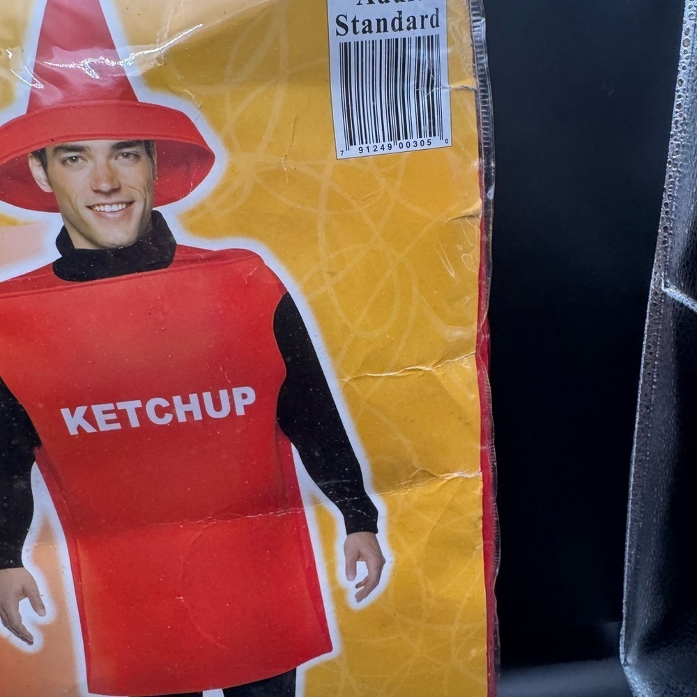 Rasta Imposta Adult Ketchup Unisex Halloween Costume One Size Fits Most NEW Red - Picture 4 of 5
